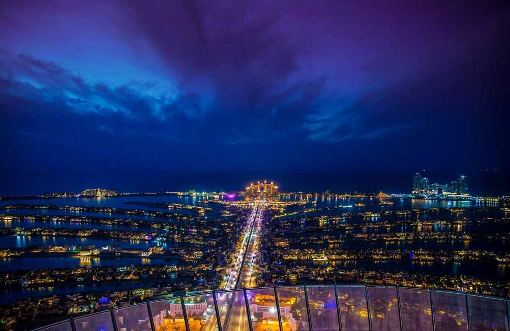 The Palm Island At Night