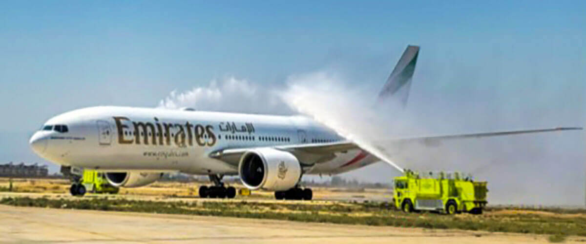 أولى رحلات طيران الإمارات تحط في مطار دمشق