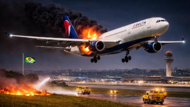 حادث طائرة في سماء ساو باولو